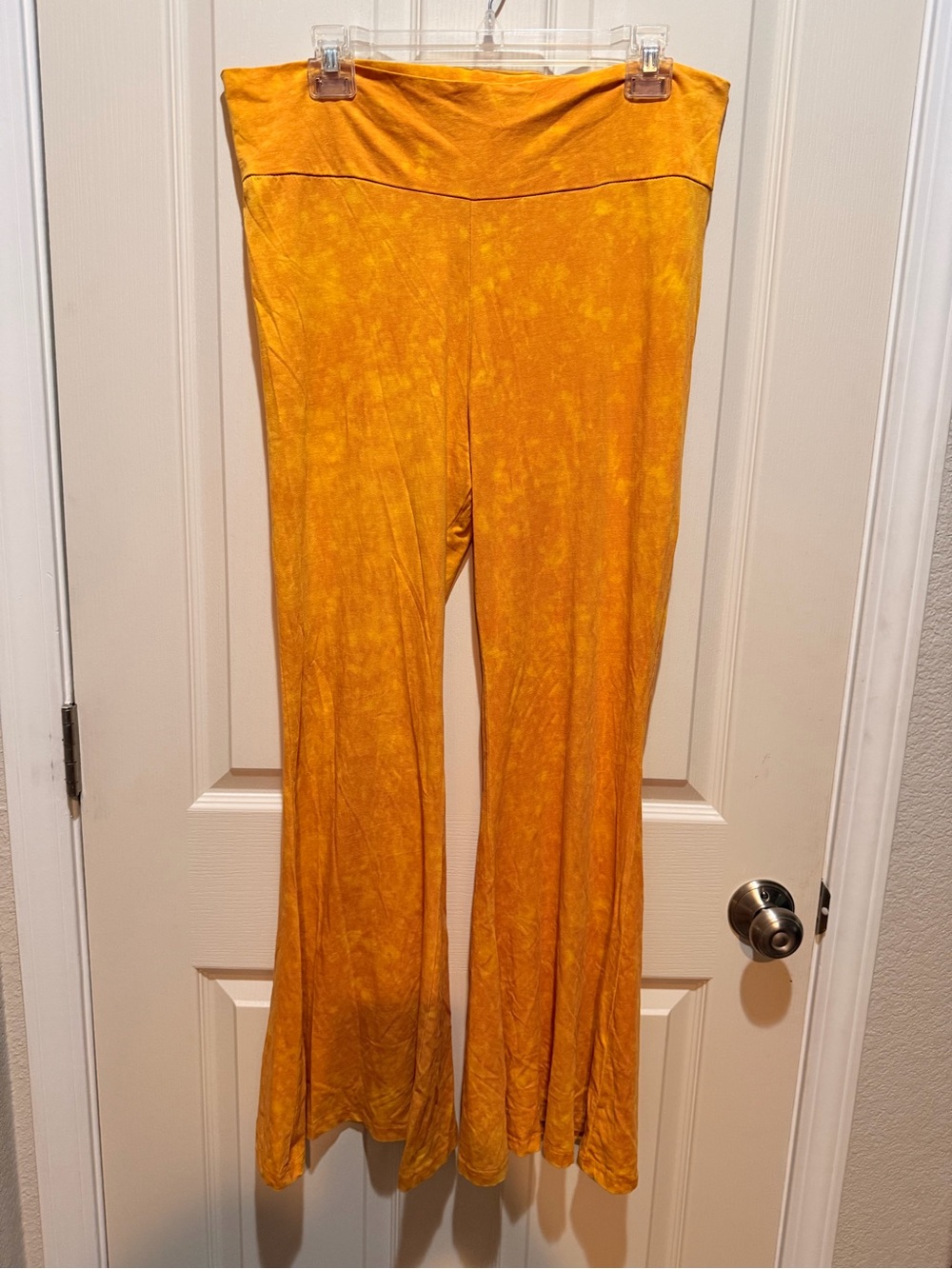 Jayli Flare Pants in Vibrant Mustard- size L